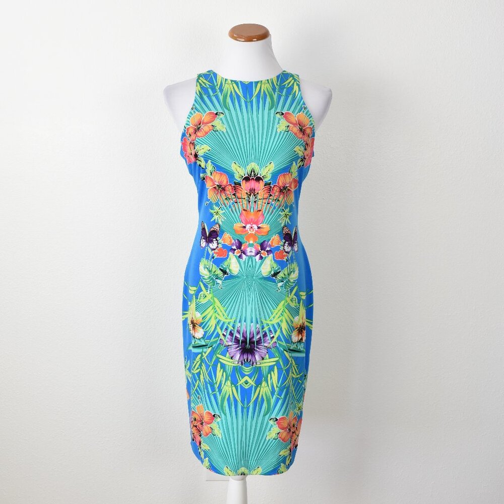 Cache Tropical Floral Sheath Dress - M